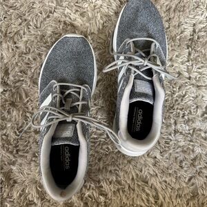 Adidas Charcoal and White Running Shoes